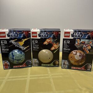 Star Wars Lego 9674 Naboo Starfighter 9675 Sebulba Podracer 9678 Twin Pod Cloud